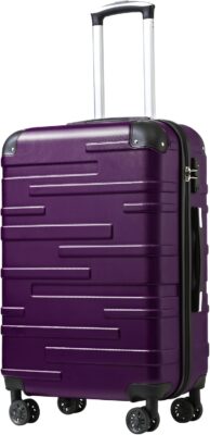 Carry-On Hard Shell Travel Luggage with TSA Lock, Spinner Wheels and Telescoping Handle