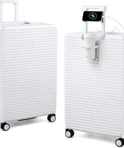 28 Inch Large Hard Shell Checked Luggage with Spinner Wheels