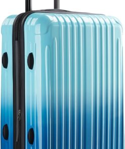 24 Inch Large Hard Shell Checked Luggage with Lightweight Material, Combination Lock and Spinner Wheels