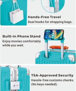 Alternative view of 20 Inch Hard Shell Carry On Luggage with Aluminum Frame