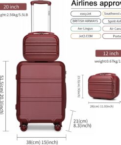 Alternative view of Lightweight Carry-On Luggage with Spinner Wheels, Hard Shell Construction and Durable Design