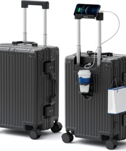 28 Inch Large Hard Shell Checked Luggage with Smooth Spinner Wheels