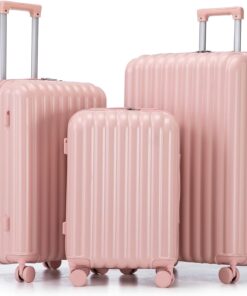 3-Piece Luggage Set with Spinner Wheels, Cup Holder and Phone Holder
