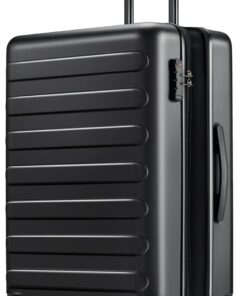 24 Inch Medium Expandable Hard Shell Checked Luggage with Spinner Wheels, Lightweight Material and Combination Lock