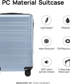 Alternative view of 28 Inch Lightweight Large Checked Luggage with Double Spinner Wheels and Hard Shell