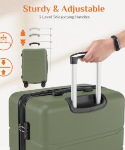 Alternative view of 24 Inch Checked Luggage with Spinner Wheels