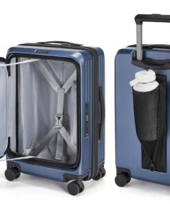 20 Inch Expandable Top Opening Carry On Luggage with Double Spinner Wheels and TSA Lock