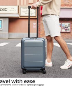 Alternative view of Carry-On Luggage with ABS+PC Hard Shell, Spinner Wheels and Front Pocket