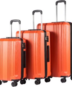 Expandable PC+ABS Luggage Set with TSA Lock and Spinner Wheels