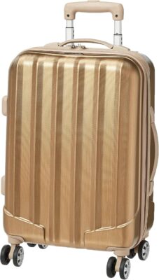 Expandable Hard Shell Carry-On Luggage with Spinner Wheels and Durable Construction